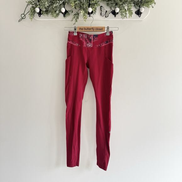 lululemon athletica Pants - Lululemon Speed Tights In Red Size 2 ee265